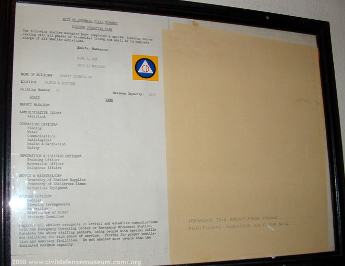 Civil Defense Documents On Wall